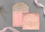 BABY PINK WOOLY FLORAL THEMED - SCREEN PRINTED WEDDING INVITATION : IN-8211D - 123WeddingCards
