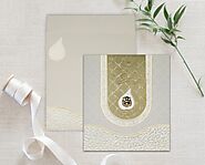 SHELL GREY MATTE EMBOSSED WEDDING INVITATION : IN-2151 - 123WeddingCards
