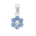 Amazon.com: Crystal and Simulated Pearl Flower Pendant Necklace - Chain Included: Jewelry