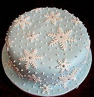 Snowflake Christmas cake