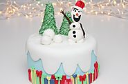 Frozen-inspired Christmas Cake