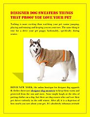 Designer dog sweaters things that proof you love your pet