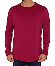 Ανδρική μακρυμάνικη μπλούζα Brothers μπορντό με τσεπάκι 18001D | Ανδρικές μακρυμάνικες μπλούζες | toRouxo.gr