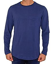 Ανδρική μακρυμάνικη μπλούζα Brothers μπλε με τσεπάκι 18001 | Ανδρικές μακρυμάνικες μπλούζες | toRouxo.gr