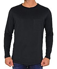 Ανδρική μακρυμάνικη μπλούζα Brothers μαύρη με τσεπάκι 18001C | Ανδρικές μακρυμάνικες μπλούζες | toRouxo.gr