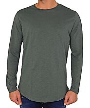 Ανδρική μακρυμάνικη βαμβακερή μπλούζα Brothers χακί 18002C | Ανδρικές μακρυμάνικες μπλούζες | toRouxo.gr