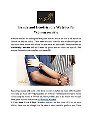 Trendy and Eco-friendly Watches for Women on Sale At Mistura