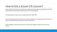 Scissor Lift Licence NSW