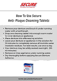 How To Use Secure Anti-Plaque Cleansing Tablets | edocr