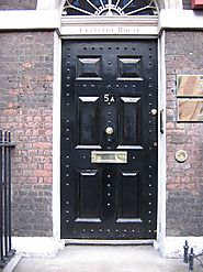 Front door painted black