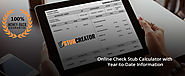 Online Check Stub Calculator with Year-to-Date Information - Stub Creator