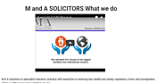 M and A SOLICITORS What we do by M & A Solicitors - Infogram