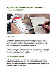 Importance of CRM and why is it so important to service businesses? by notchitupmarketingapp - issuu