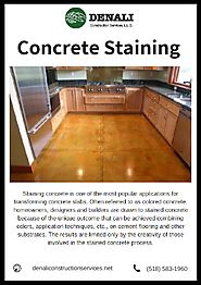 Concrete Staining Services - Denali Construction