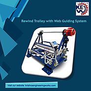 Rewind Trolley with Web Guiding System | Roll Handling Trolley Technical Product in manufacturing