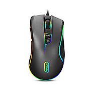 HIRALIY F300 Gaming Mouse Wired RGB Backlit 9 Programmable Buttons 5000 DPI Optical Sensor PMW3325 (Upgraded Version)