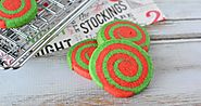 Red and Green Christmas Pinwheel Cookies