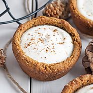 Eggnog Cheesecake Cookie Cups