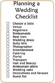 Printable wedding checklist