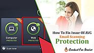 How to fix issue of AVG email scanning protection