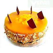 Order Mango Cake 1kg Online - YuvaFlowers.com