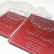 WINE RED SHIMMERY SCREEN PRINTED WEDDING INVITATION : CHERRY_CRUSH - 123WeddingCards