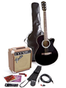 Fender FA-130 Acoustic-Electric Guitar Pack, Black