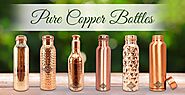 Copper Bottle | Buy Copper Water Bottle Online | IndianArtVilla – INDIAN ART VILLA