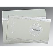 Ivory Matte Foil Stamped Wedding Card : CD-1328 | IndianWeddingCards