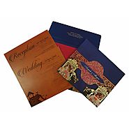 Blue Matte Box Themed - Foil Stamped Wedding Invitation : CD-1830 | IndianWeddingCards