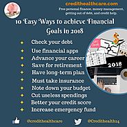 10 Easy Ways to achieve Financial Goals in 2018 | Credit Healthcare
