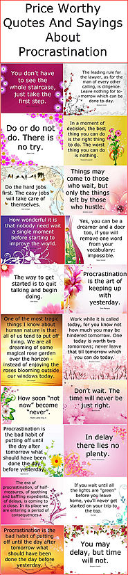 Price Worthy Quotes And Sayings About Procrastination – Quotes And Sayings