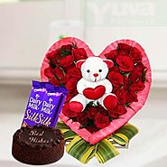 Buy/Send Hearty Flower Combo Online - YuvaFlowers.com