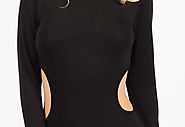 Black Long Sleeve Bodysuit by Missi London - For a Perfect Style Statement and Comfortable Wearing Experience