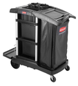 Rubbermaid Commercial Executive Series 1861428 Housekeeping Cart with Bins and Zippered Vinyl Bag, 289 lbs Load Capac...