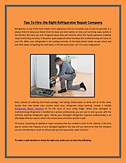 Tips To Hire the Right Refrigerator Repair Company