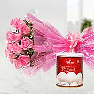 Send Misty Rosey Combo Online Same Day Delivery - OyeGifts.com