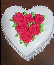 Valentines day cake - White heartin – Cake Square Chennai