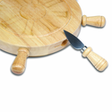Wooden Cheese Board and Knife Set