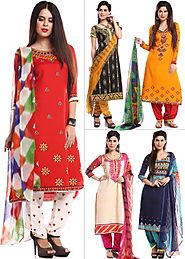 Indian Beauty - Pack of 5 Dress Materials by Bahaar - HomeShop18.com
