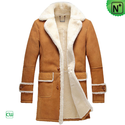Mens Leather Shearling Coat CW878604