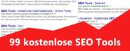 99 kostenlose SEO Tools - die ultimative Ressourcen Liste