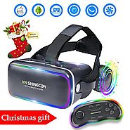 EKIR 3D VR Headset With Remote Controller,VR Goggles Virtual Reality Headset VR Glasses for 3D Video Movies Games for...