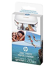 HP Sprocket Photo Paper, exclusively for HP Sprocket Portable Photo Printer, (2x3-inch), sticky-backed 20 sheets