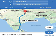 Google Map Confirms Trip of Lord Rama Can Be Completed in 21 Days From Lanka To Ayodhya