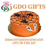 Orange Spider Theme Halloween Cakes - GDO Gifts