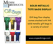 Solid Metallic Tote Bags Display