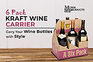 6 Pack Kraft Wine Carrier - Carry Your Wine Bottle With Style