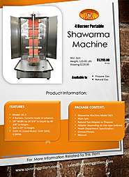 Portable Shawarma Machine With 4 Burners