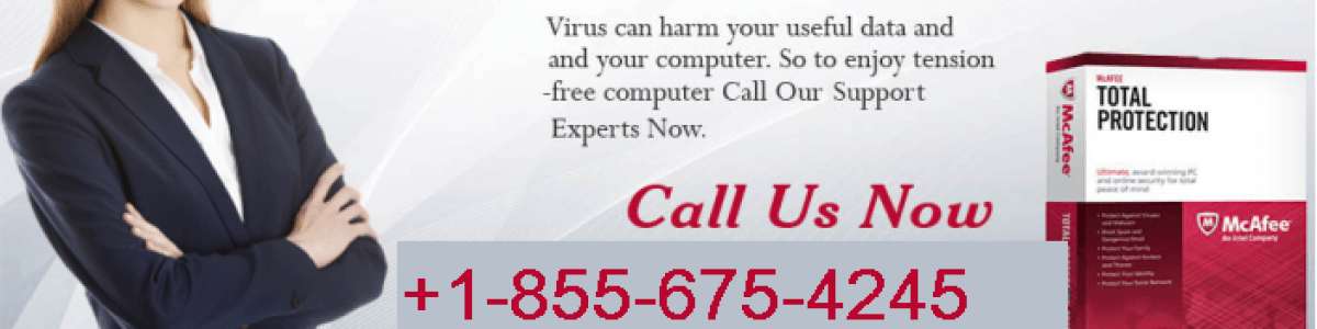 Headline for McAfee support number 1-855-675-4245 McAfee help number